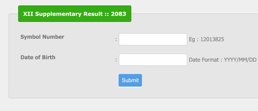 supplementary result class 12